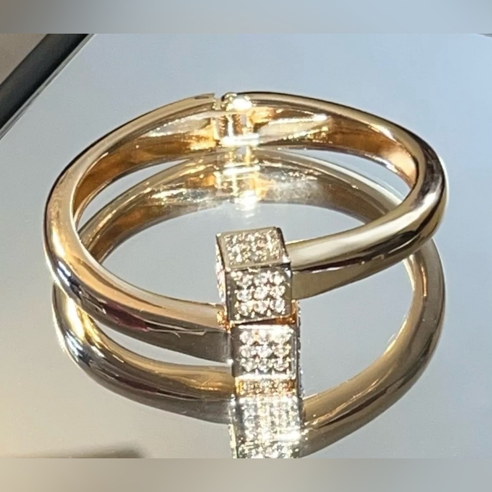 Gold bracelets for women jewelry gifts bangle bracelet gold hinge dice charm
